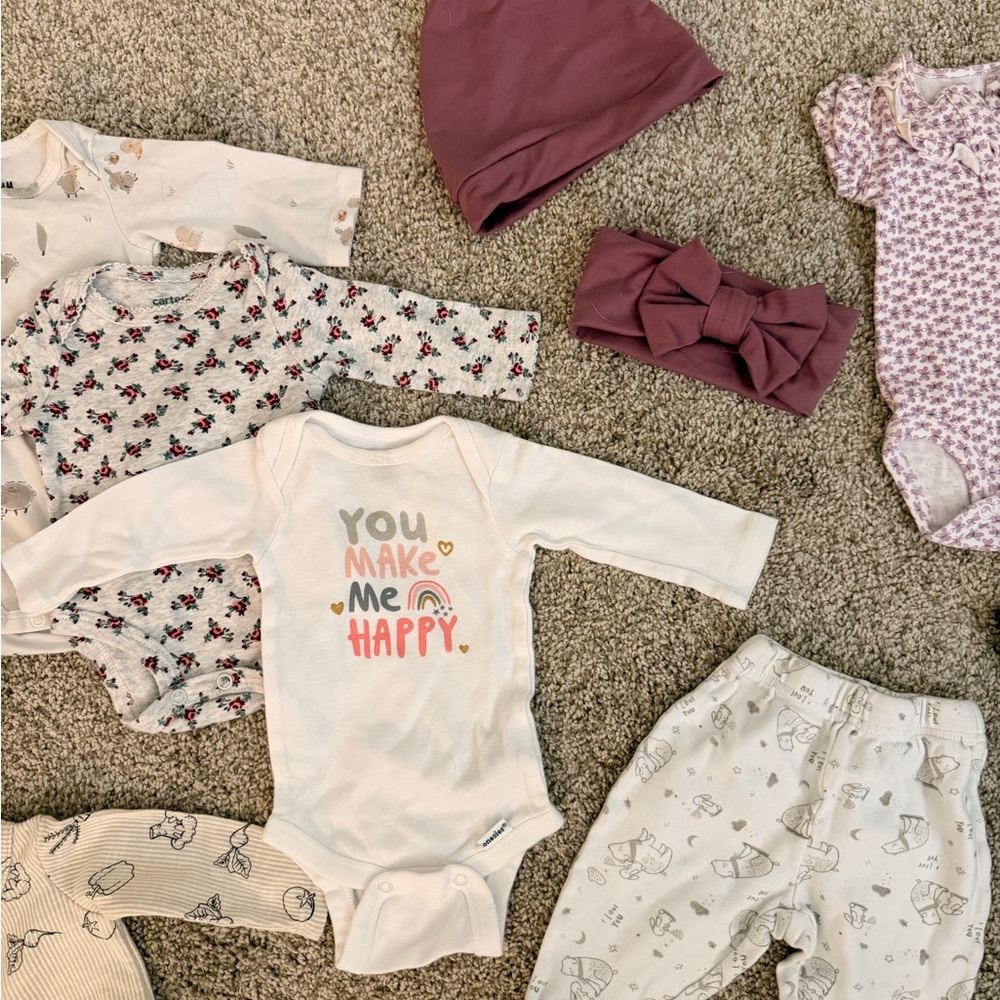 Baby Clothing Set with Onesies and Accessories
